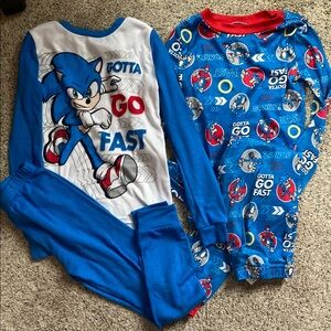 Sonic Editions Blue and Red Kids Pajama Set size 6